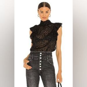 Sabina Musayev Mara Top in Black - Size S